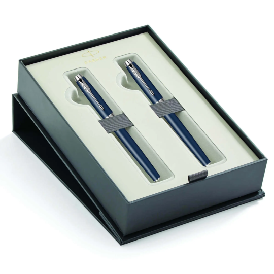 Set stilou si roller Parker IM Royal Matte Blue
