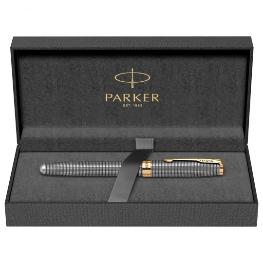 Stilou argint masiv Parker Sonnet Royal Chiselled Silver GT