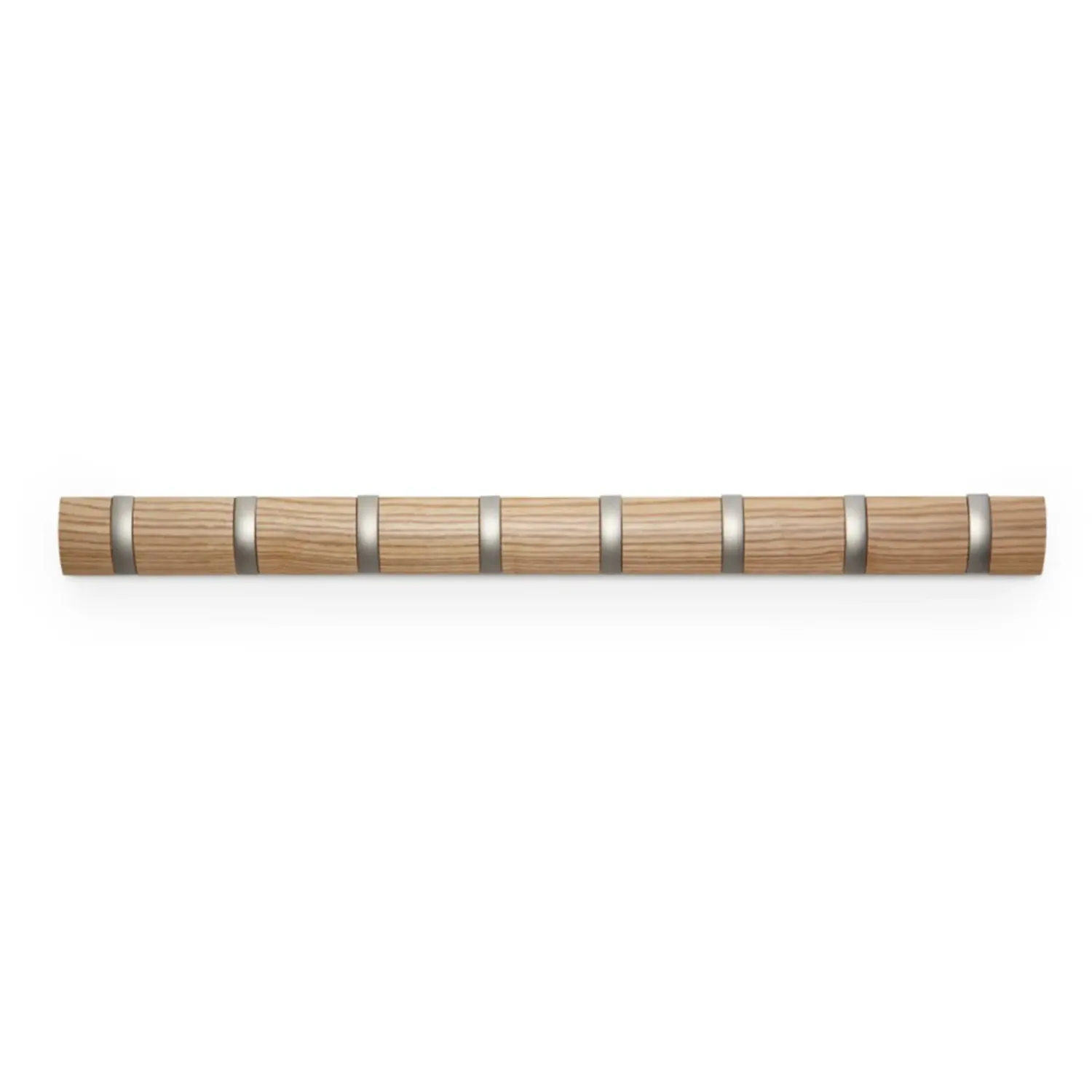 Cuier cu 8 carlige rabatabile Umbra Flip natural