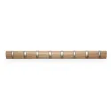 Cuier cu 8 carlige rabatabile Umbra Flip natural