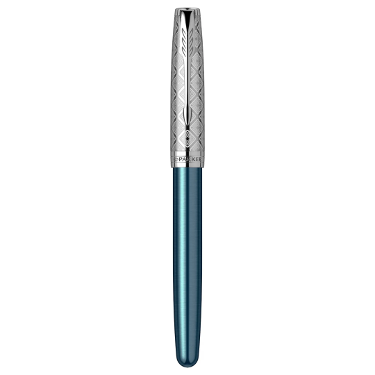 Stilou Parker Sonnet Royal Metal Blue penita aur masiv 18k