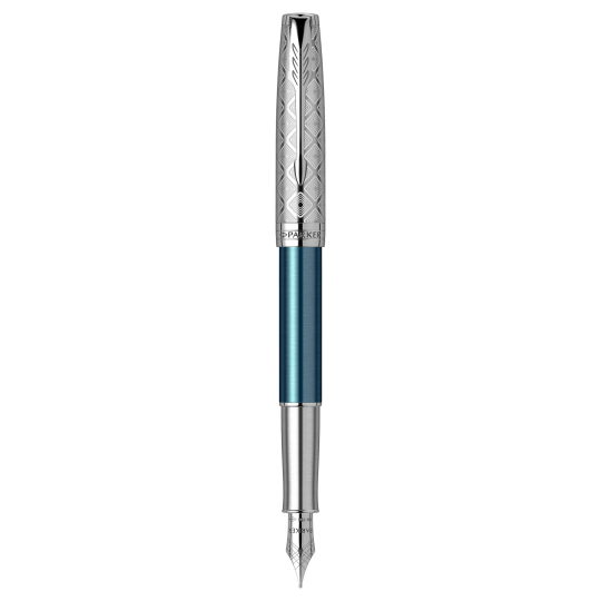 Stilou Parker Sonnet Royal Metal Blue penita aur masiv 18k