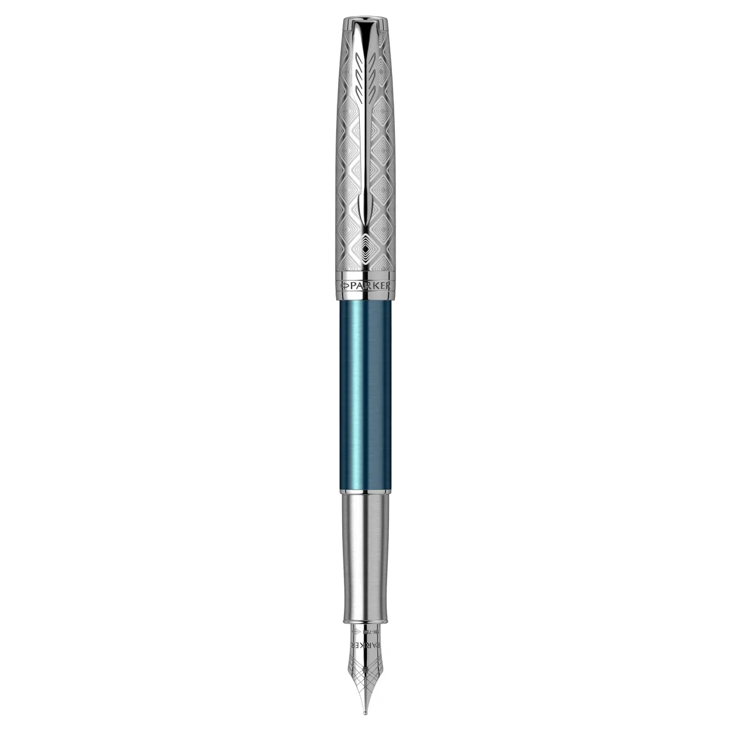 Stilou Parker Sonnet Royal Metal Blue penita aur masiv 18k