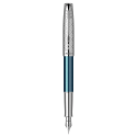 Stilou Parker Sonnet Royal Metal Blue penita aur masiv 18k