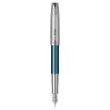 Stilou Parker Sonnet Royal Metal Blue penita aur masiv 18k