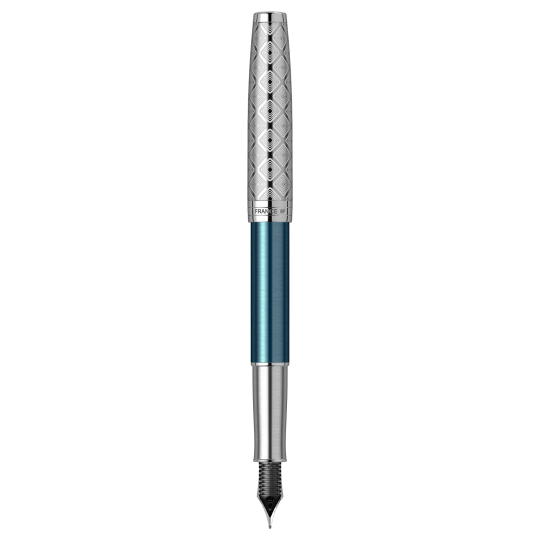 Stilou Parker Sonnet Royal Metal Blue penita aur masiv 18k