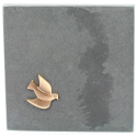 Placheta piatra Porumbel bronz masiv