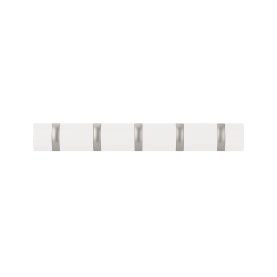 Cuier cu 5 carlige rabatabile Umbra Flip alb