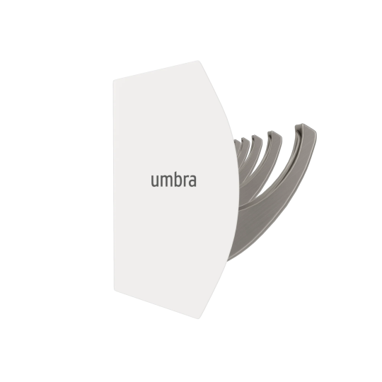 Cuier cu 5 carlige rabatabile Umbra Flip alb