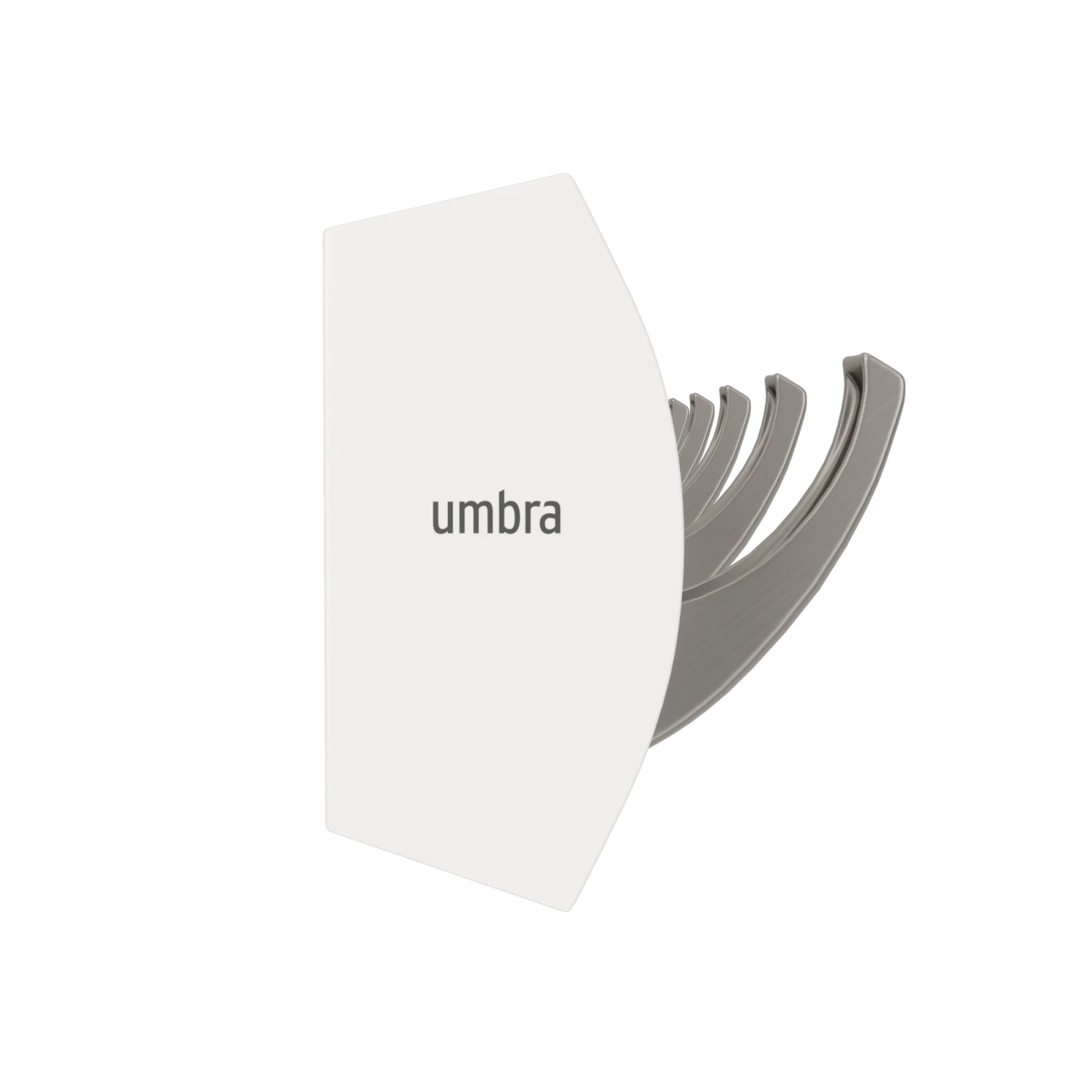 Cuier cu 5 carlige rabatabile Umbra Flip alb