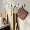 Cuier cu 5 carlige rabatabile Umbra Flip alb
