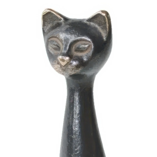 Statueta bronz "Pisica sezand"