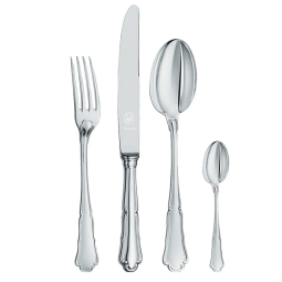 Set tacamuri argint masiv Barocco, 48 piese