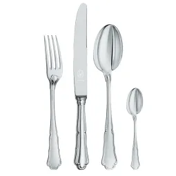Set tacamuri argint masiv Barocco, 48 piese