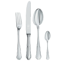Set tacamuri argint masiv Barocco, 48 piese