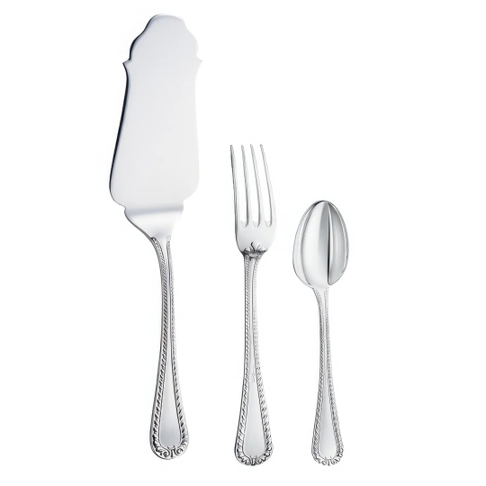 Set tacamuri argint masiv Regina Anna, 76 piese