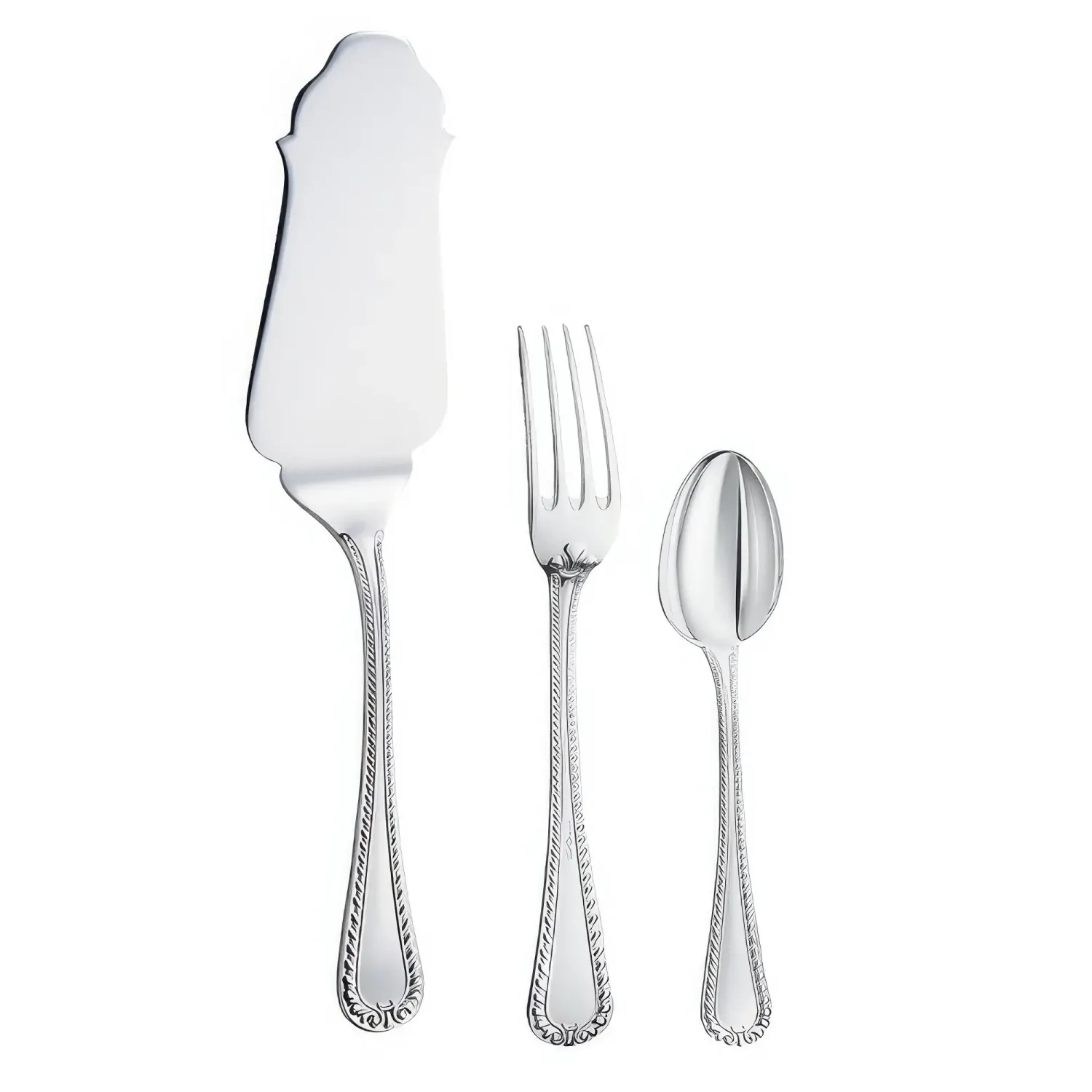 Set tacamuri argint masiv Regina Anna, 76 piese