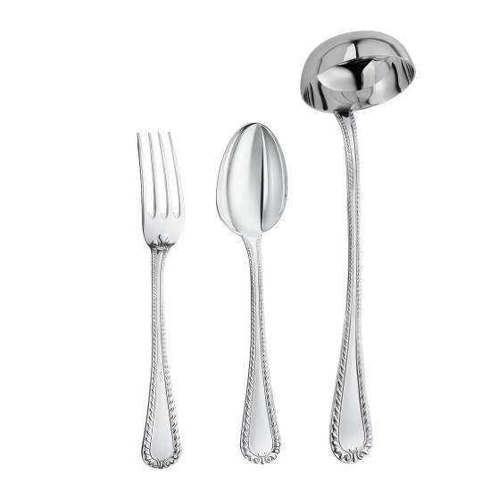 Set tacamuri argint masiv Regina Anna, 76 piese