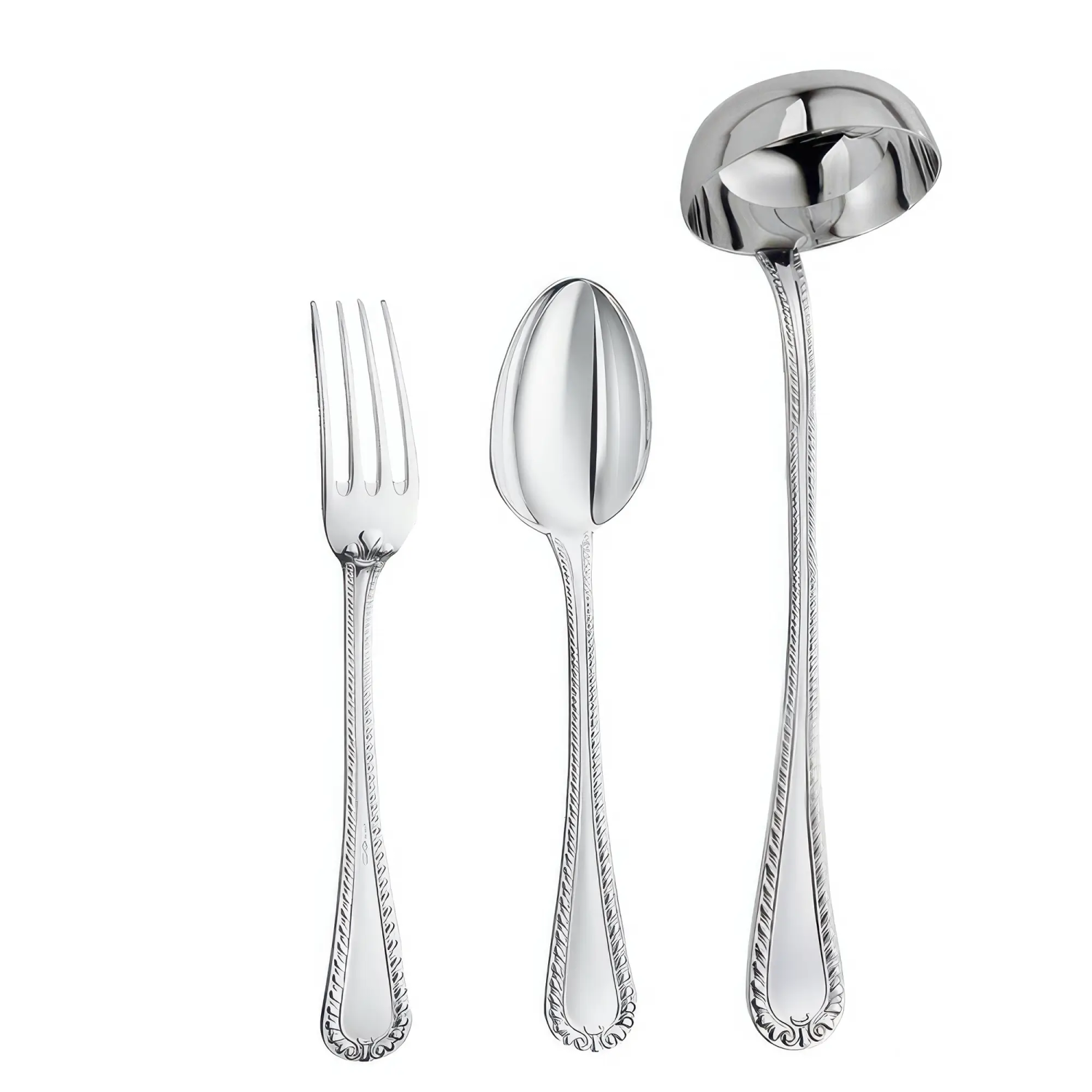 Set tacamuri argint masiv Regina Anna, 76 piese