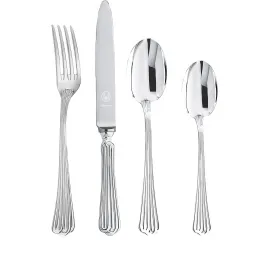 Set tacamuri argint masiv Meridiani, 24 piese