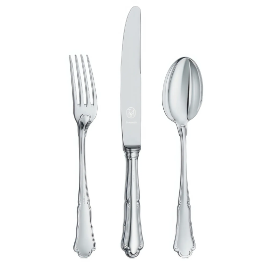 Set tacamuri argint masiv Barocco, 36 piese