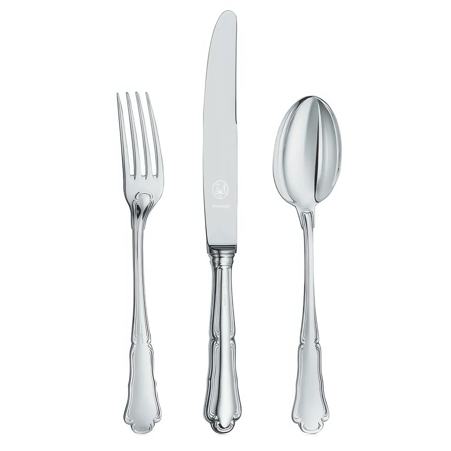 Set tacamuri argint masiv Barocco, 36 piese