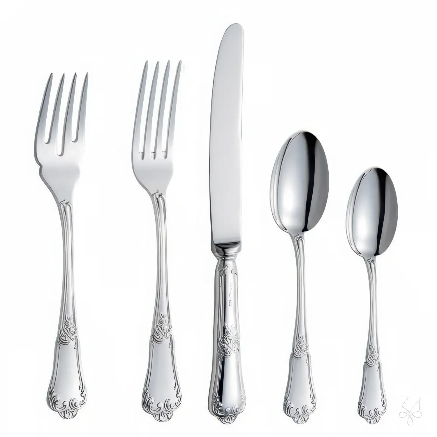 Set 5 tacamuri argint masiv 925 Floreale