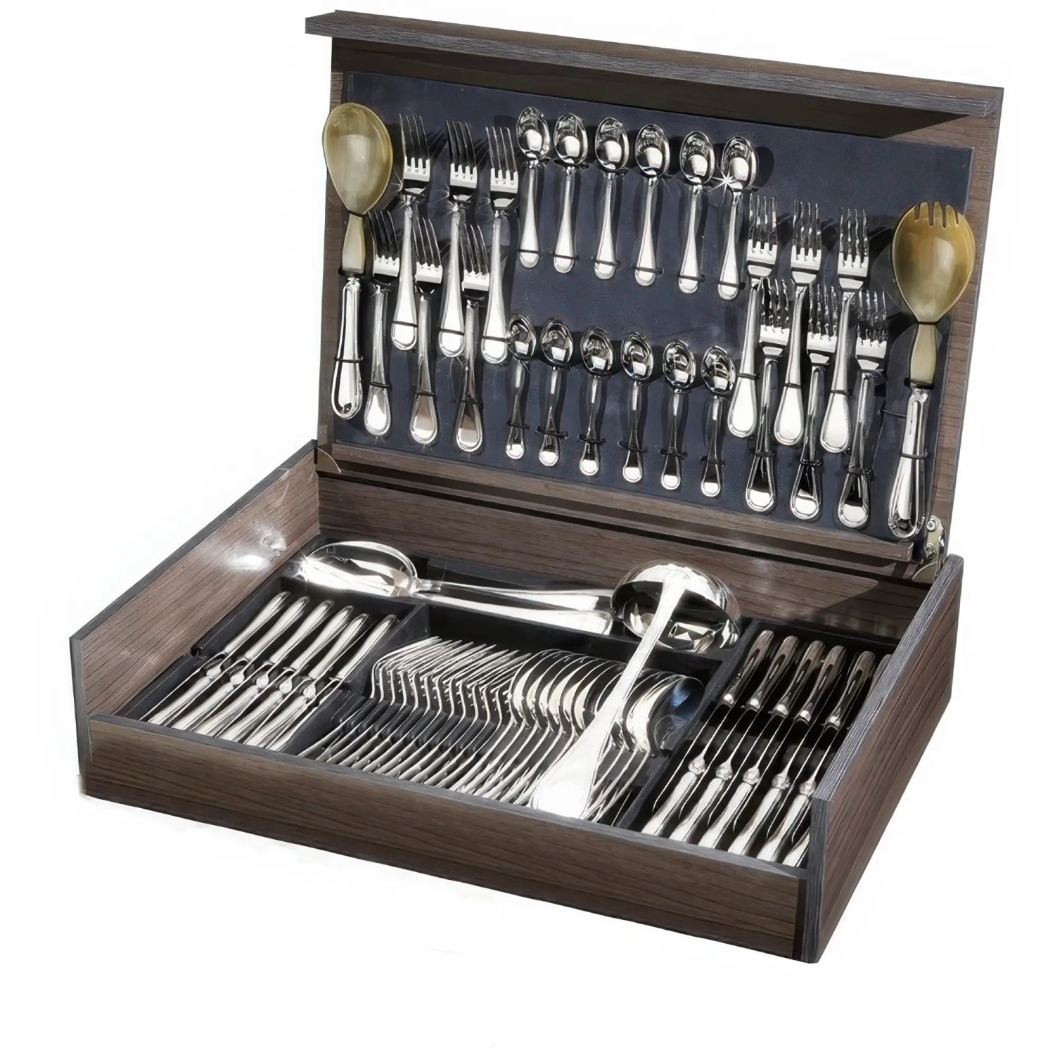 Set tacamuri argint masiv Meridiani, 126 piese