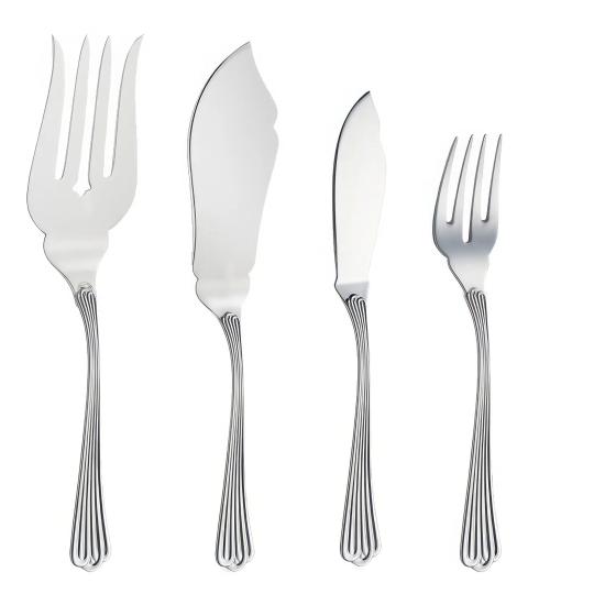Set tacamuri argint masiv Meridiani, 126 piese