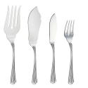 Set tacamuri argint masiv Meridiani, 126 piese