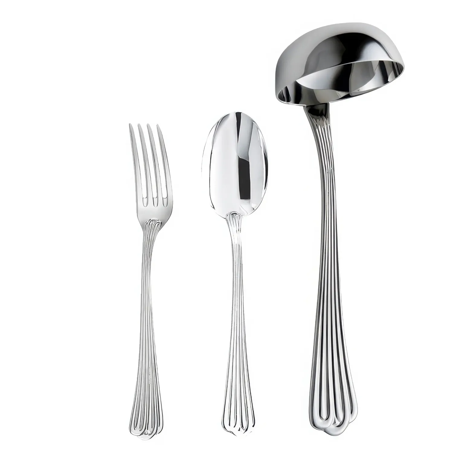 Set tacamuri argint masiv Meridiani, 126 piese