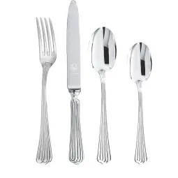Set tacamuri argint masiv Meridiani, 48 piese