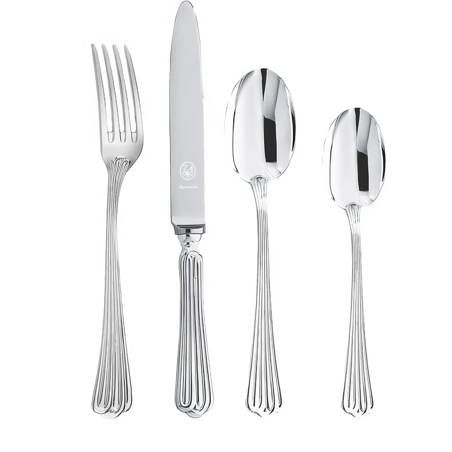 Set tacamuri argint masiv Meridiani, 48 piese
