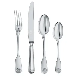 Set tacamuri argint masiv Conchiglia, 24 piese