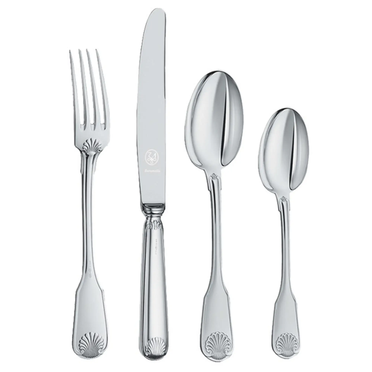 Set tacamuri argint masiv Conchiglia, 24 piese