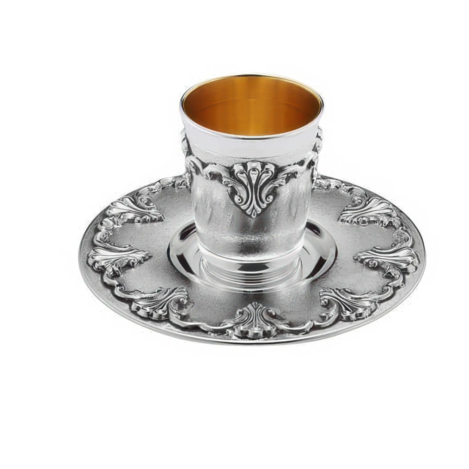 Bar Mitzvah Kiddush pahar si tava argint masiv Maestro
