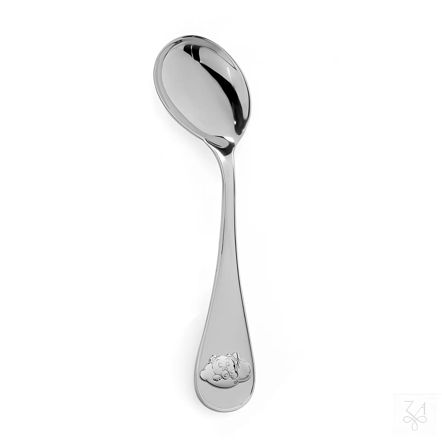 Lingurita argint masiv Bent Baby Ursulet