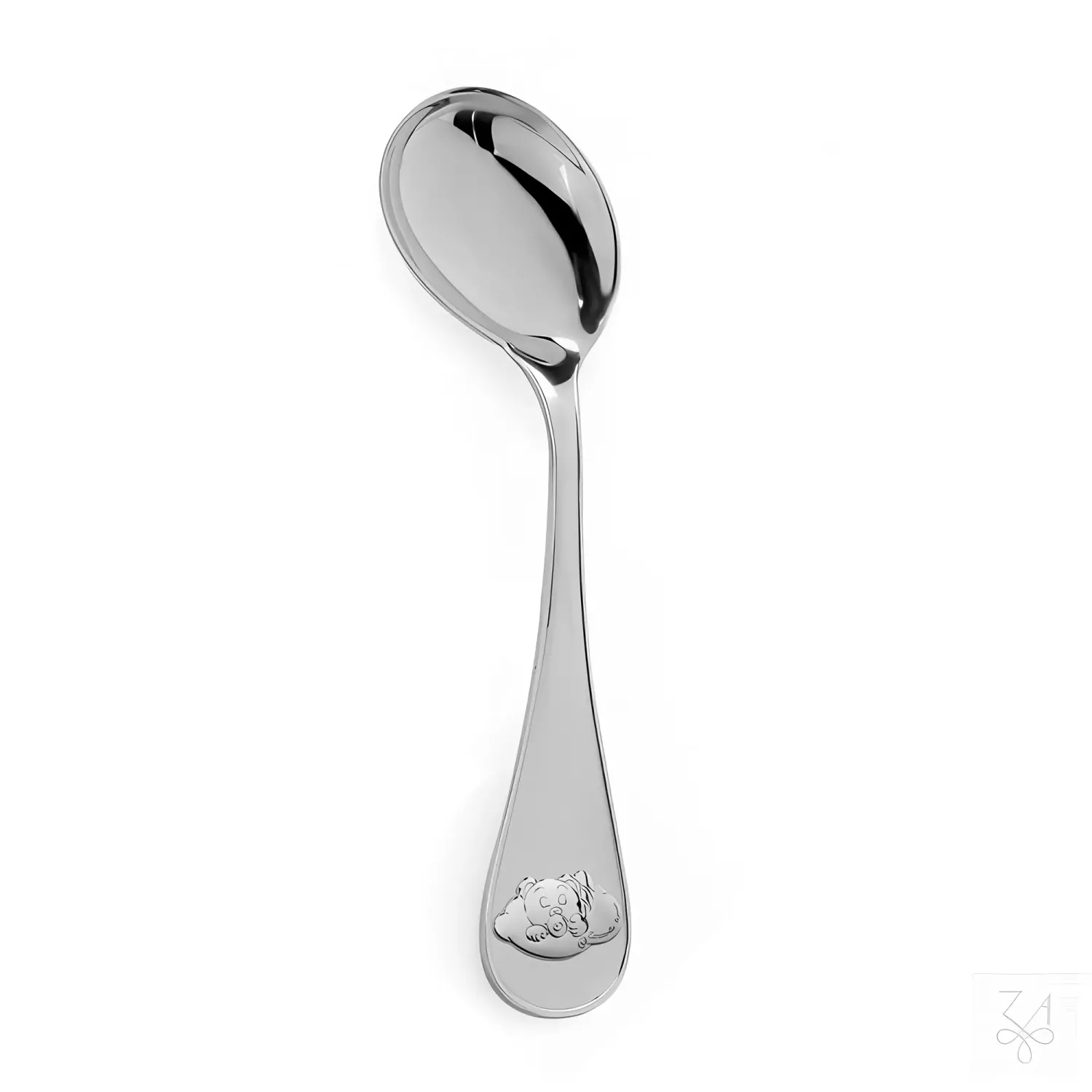 Lingurita argint masiv Bent Baby Ursulet