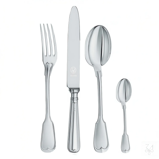 Set tacamuri argint masiv Mauriziano, 48 piese