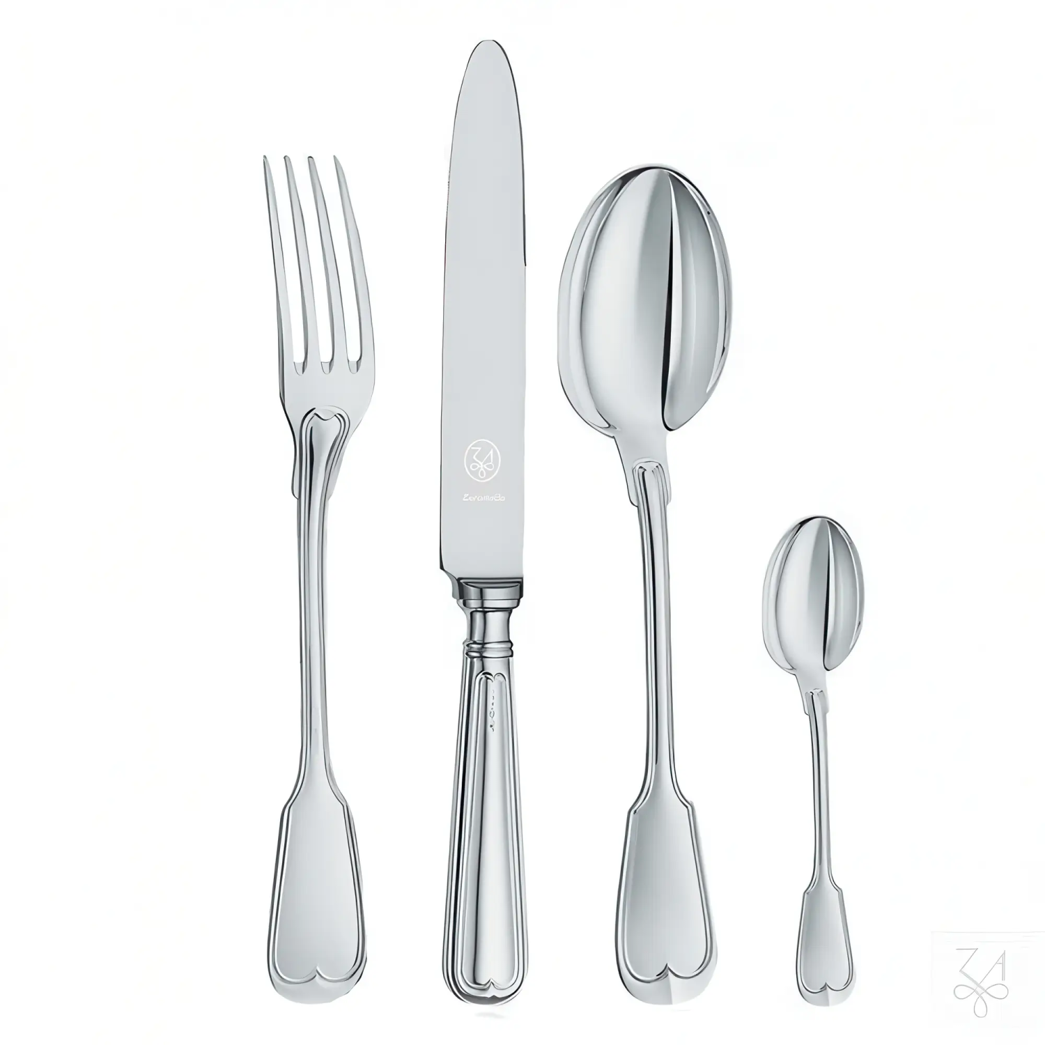 Set tacamuri argint masiv Mauriziano, 48 piese