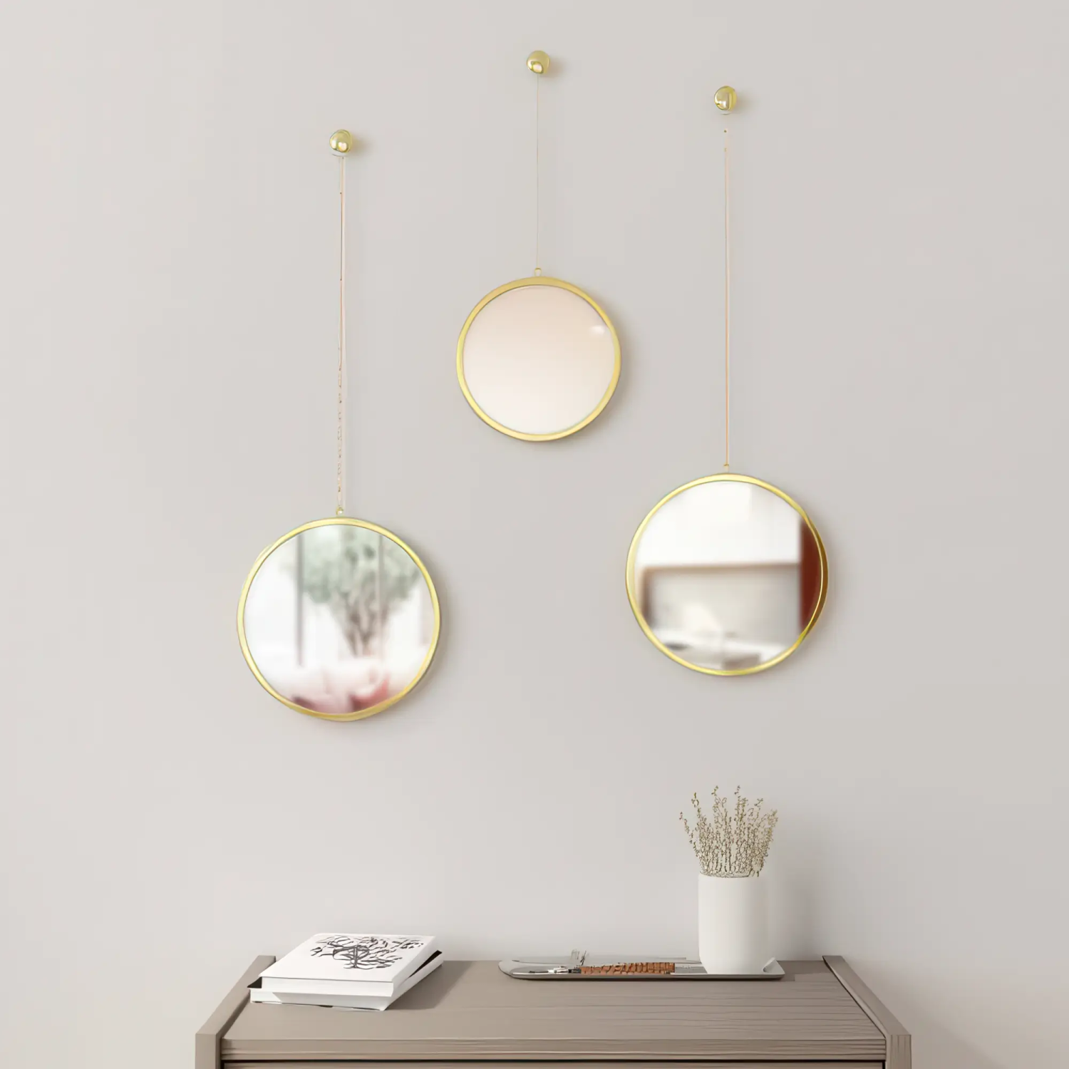 Set 3 oglinzi Dima Umbra auriu