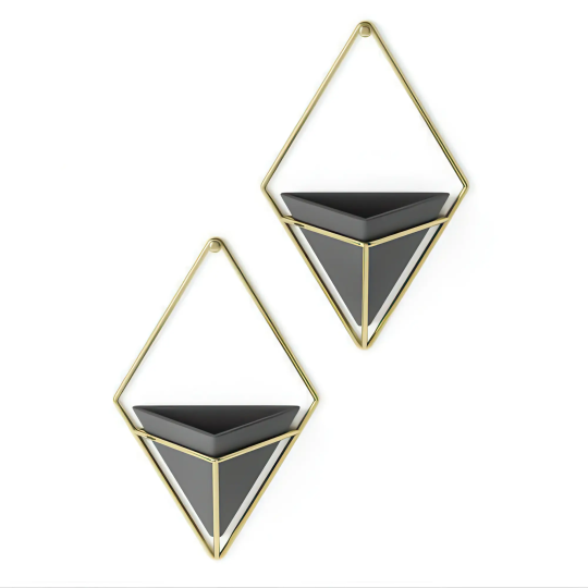 Set 2 vaze perete Umbra Trigg negru