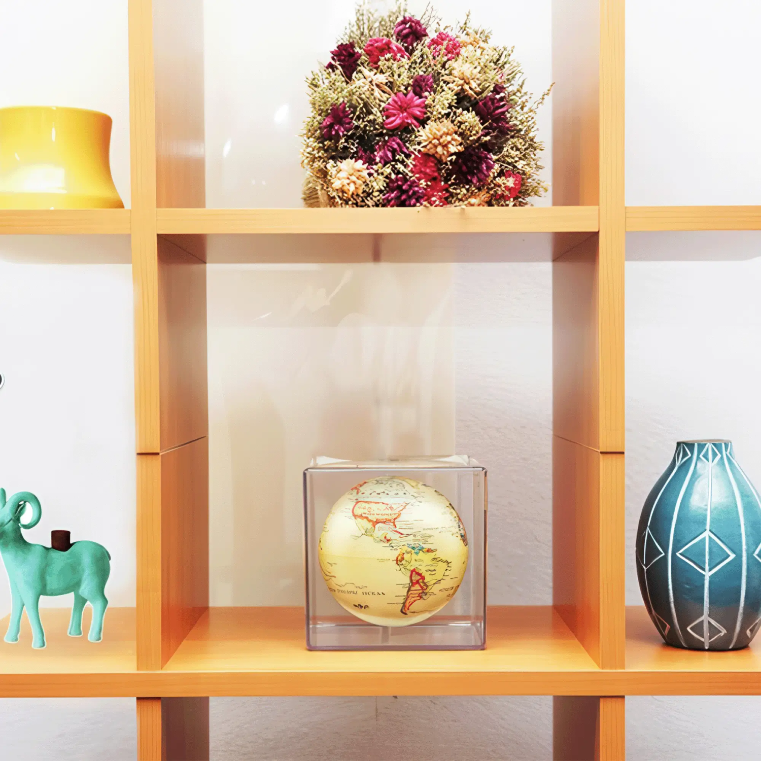 Glob solar rotativ Mova cube Antique