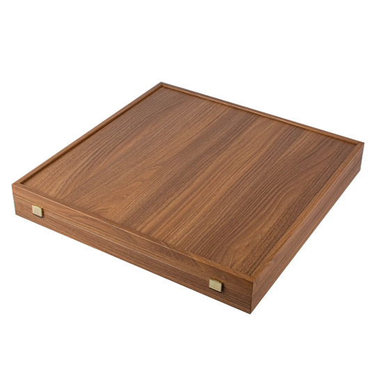 Joc de sah Leather Chessboard Chessmen & Ivory