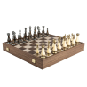 Joc de sah Leather Chessboard Chessmen & Ivory