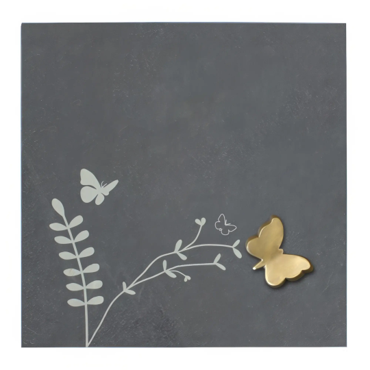 Placheta piatra "fluture" bronz masiv