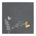 Placheta piatra "fluture" bronz masiv