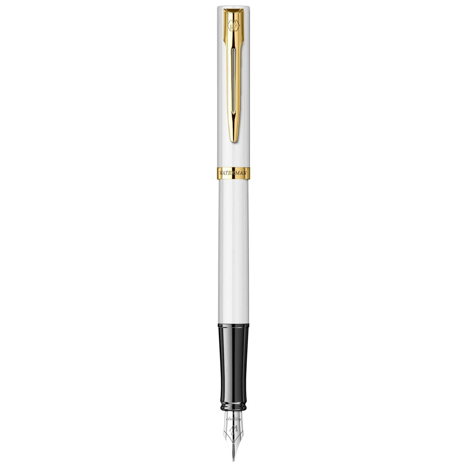 Stilou Waterman Impression White placat cu aur