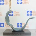 Statueta bronz masiv "Impreuna pe val"