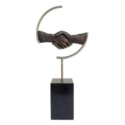 Statueta bronz masiv "Intelegere"